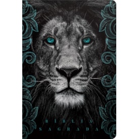 Bíblia Sagrada | NAA | Letra normal | Capa Dura Leão Cinza Turquesa