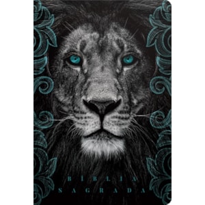 Bíblia Sagrada | NAA | Letra normal | Capa Dura Leão Cinza Turquesa