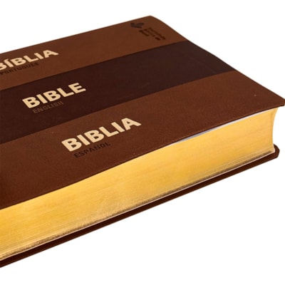Segunda imagem do produto Bíblia Sagrada | NAA | Trilíngue | Português | Inglês | Espanhol
