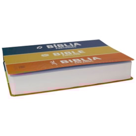 Segunda imagem do produto Bíblia Sagrada | NAA | Trilíngue | Português | Inglês | Espanhol | Semiflexível