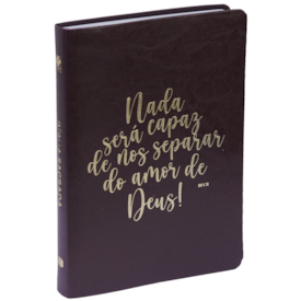 Bíblia Sagrada Nada Será Capaz Slim | NVT | Letra Maior | Capa Luxo Vinho