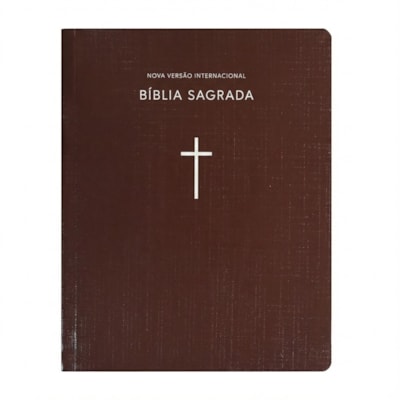 Bíblia Sagrada  | NVI | Capa Brochura Cruz Marrom