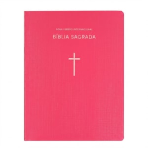 Bíblia Sagrada  | NVI | Capa Brochura Cruz Rosa