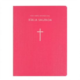 Bíblia Sagrada | NVI | Capa Brochura Cruz Rosa