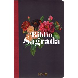 Bíblia Sagrada | Nvi | Letra gigante | Floral Vinho