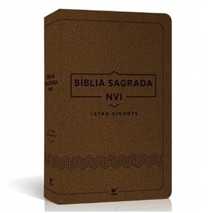 Bíblia Almeida Século 21 Letra gigante luxo - couro bonded bordô