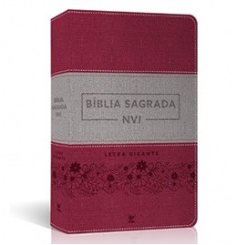Bíblia Sagrada | NVI Letra Gigante | Luxo Rosa e Cinza