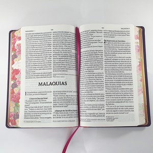 Bíblia Sagrada | Nvi | Letra Grande | Floral Vinho