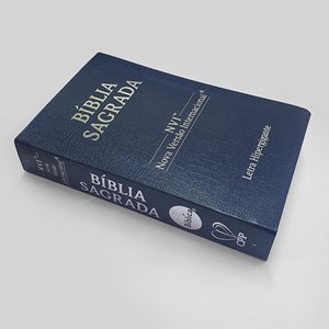 Bíblia Sagrada | NVI | Letra Hipergigante | Capa Cooverbook Azul