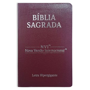 Bíblia Sagrada | NVI | Letra Hipergigante | Capa Cooverbook Bordô