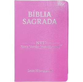 Bíblia Sagrada | NVI | Letra Hipergigante | Capa Cooverbook Rosa