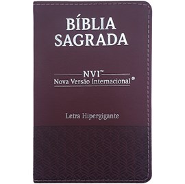 Bíblia Sagrada | NVI | Letra Hipergigante | Capa Luxo Bordô