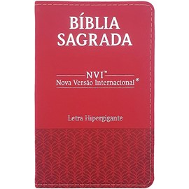 Bíblia Sagrada | NVI | Letra Hipergigante | Capa Luxo Vermelha