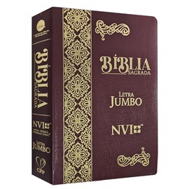 Bíblia Sagrada | NVI | Letra Jumbo | Cover book Luxo Bordo