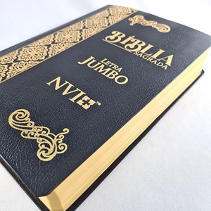 Bíblia Sagrada | NVI | Letra Jumbo | Cover book Luxo Preta