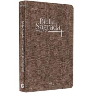 Bíblia Sagrada | NVI | Letra Normal | Capa Luxo Madeira Escura