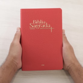 Segunda imagem do produto Bíblia Sagrada | NVI | Letra Normal | Capa Luxo Vermelha