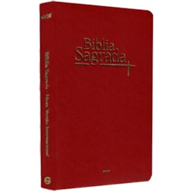 Bíblia Sagrada | NVI | Letra Normal | Capa Luxo Vermelha Fosca