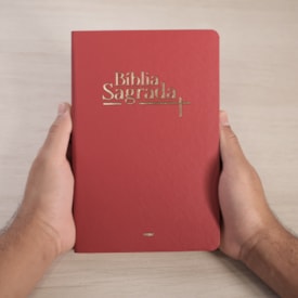 Segunda imagem do produto Bíblia Sagrada | NVI | Letra Normal | Capa Luxo Vermelha Fosca