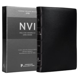 Bíblia Sagrada | NVI | Premier Collection | Capa Couro Luxo Preta