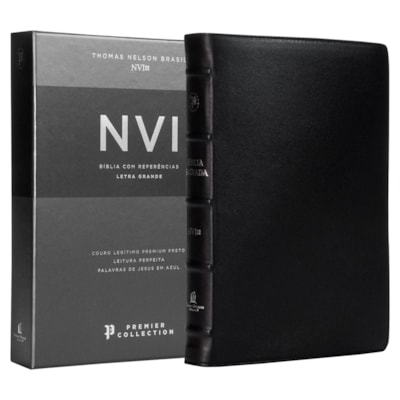 Bíblia Sagrada | NVI | Premier Collection | Capa Couro Luxo Preta