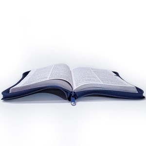 Bíblia Sagrada | O Poder da Oração | ARC | Letra Grandel | Capa Semi Luxo Azul C/Ziper S/Borda