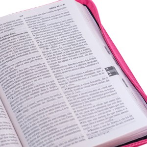 Bíblia Sagrada | O Poder da Oração | ARC | Letra Normal | Capa Semi Luxo Pink C/Ziper