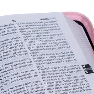 Bíblia Sagrada | O Poder da Oração | ARC | Letra Normal | Capa Semi Luxo Rosa C/Ziper