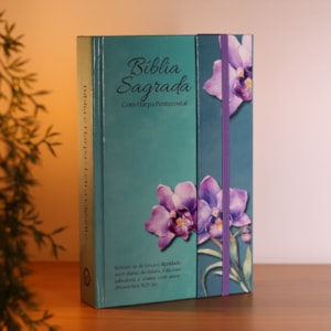 Segunda imagem do produto Bíblia Sagrada Orquídeas | ARC | Harpa Pentecostal | Letra Gigante | Capa Dura Panorâmica