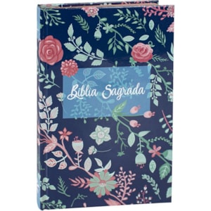 Bíblia Sagrada para Evangelismo Flores | ARC | Letra Normal | Capa Dura