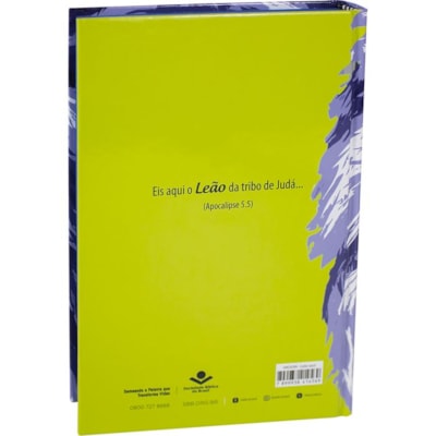 Segunda imagem do produto Bíblia Sagrada para Evangelismo Leao Azul | ARC | Letra Normal | Capa Dura
