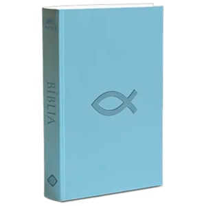 Bíblia Sagrada Peixe | NVI | Capa Flexível Azul