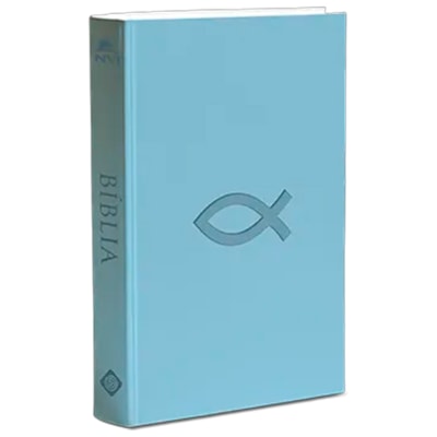Bíblia Sagrada Peixe | NVI | Capa Flexível Azul