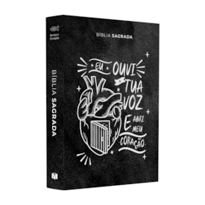 Bíblia Sagrada Pequena | ARC | Capa Brochura  Abri Meu Coração Preta