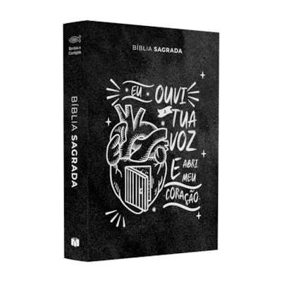 Bíblia Sagrada Pequena | ARC | Capa Brochura  Abri Meu Coração Preta
