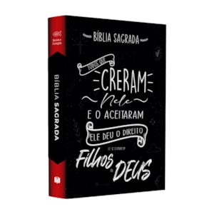 Bíblia Sagrada Pequena | ARC | Capa Brochura Creram Nele Preta