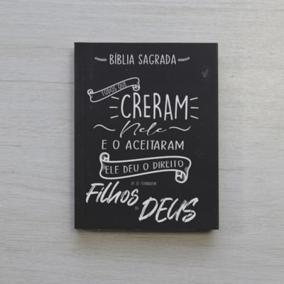 Segunda imagem do produto Bíblia Sagrada Pequena | ARC | Capa Brochura Creram Nele Preta