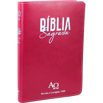 Bíblia Sagrada RC 1969 | ARC | Letra Grande | Capa Rosa C/ Índice