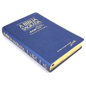 Bíblia Sagrada RCM | ACF | Letra Gigante | Capa PU Luxo Azul