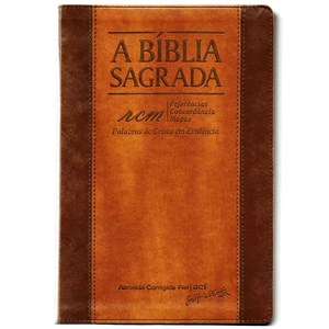 Bíblia Sagrada RCM | ACF | Letra Gigante | Capa PU Luxo Chocolate/Havana
