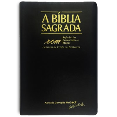 Bíblia Sagrada RCM | ACF | Letra Gigante | Capa PU Luxo Preta