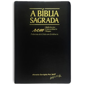 Bíblia Sagrada RCM | ACF | Letra Gigante | Capa PU Luxo Preta C/ Índice