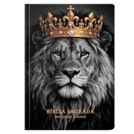 Bíblia Sagrada Rei Leão Coroa PB | ARC | Letra Gigante | Harpa Avivada e Corinhos | Capa Dura