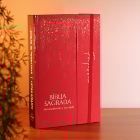 Segunda imagem do produto Bíblia Sagrada Rose Love | ARC | Harpa Pentecostal | Letra Gigante | Capa Dura Panorâmica
