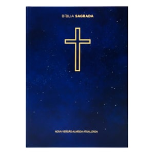 Bíblia Sagrada Salvos Pela Graça | NVA | Capa Brochura Azul