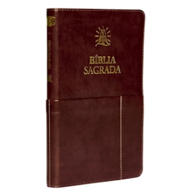 Bíblia Sagrada Slim | ACF | Luxo Marrom | Com Bolso
