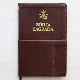Segunda imagem do produto Bíblia Sagrada Slim | ACF | Luxo Marrom | Com Bolso