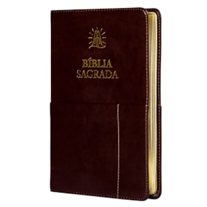 Segunda imagem do produto Bíblia Sagrada Slim | ACF | Luxo Marrom | Com Bolso