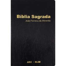 Bíblia Sagrada Slim | ARC | Capa Luxo Preta