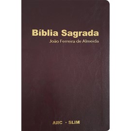 Bíblia Sagrada Slim | ARC | Capa Luxo Vinho